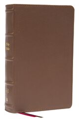 KJV Holy Bible: Large Print Single-Column with 43,000 End-of-Verse Cross References, Brown Genuine Leather, Personal Size, Red Letter, Comfort Print: King James Version