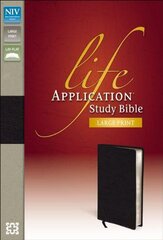 NIV, Life Application Study Bible, Large Print, Bonded Leather, Black
