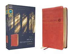 NIV, Men's Devotional Bible (By Men, for Men), Leathersoft, Brown, Comfort Print