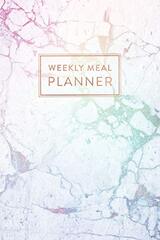 Weekly Meal Planner: Meal Planner Notebook and Grocery List - 1 Full Year of Meal Planning and Grocery Lists! - Modern Rainbow Marble (52 full weeks)