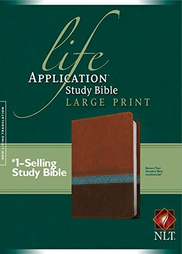 Life Application Study Bible: New Living Translation Life Application Study Bible, Brown/Tan/Heather Blue, Leatherlike