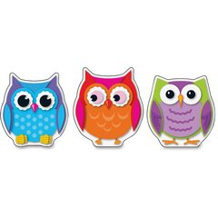 Colorful Owls Cut-outs