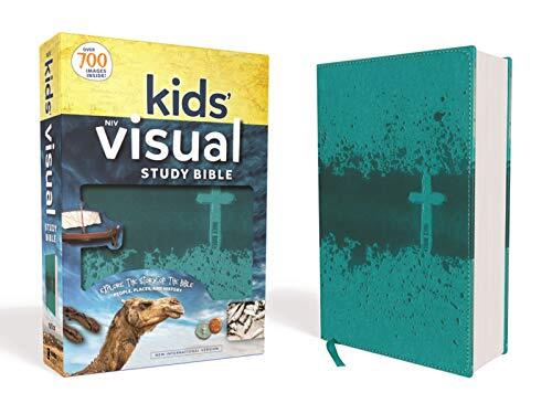 NIV, Kids' Visual Study Bible, Leathersoft, Teal, Full Color Interior