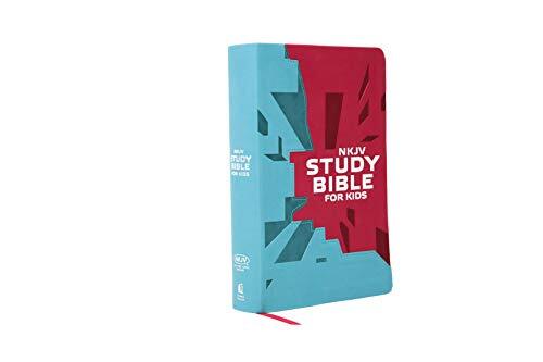 NKJV, Study Bible for Kids, Leatherflex, Pink/Teal